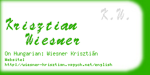 krisztian wiesner business card
